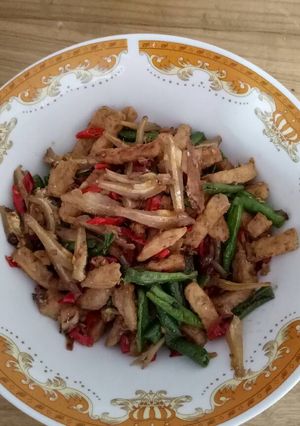 Foto resep Tumis kacang panjang tempe teri