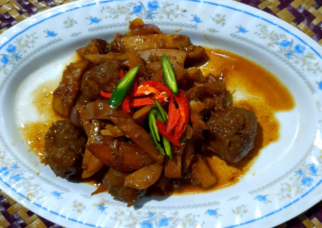 Semur Jengkol dan Bakso