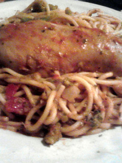 A picture of Awsome Balsamic Broccoli chicken pasta.