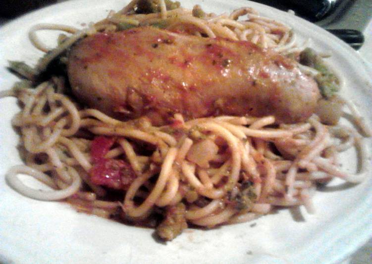 Awsome Balsamic Broccoli chicken pasta