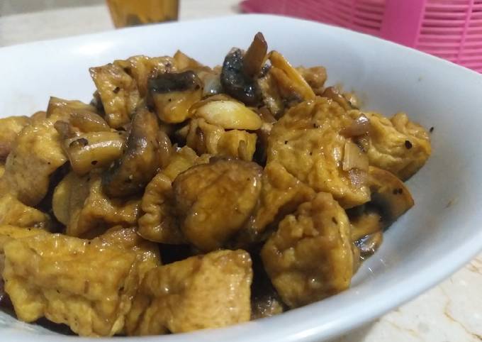 Standar Resep  membuat Jamur kancing lada hitam+tips hemat berbelanja  gurih