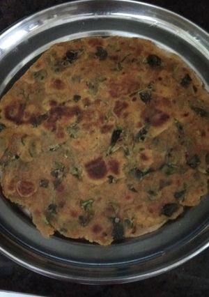 A picture of Methi lahsun paratha.