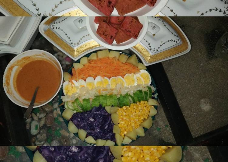 Resep Salad kol ungu DKK, Bisa Manjain Lidah