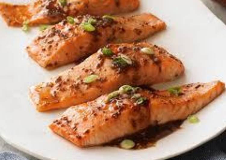 Steps to Make Homemade Sweet salmon fillets