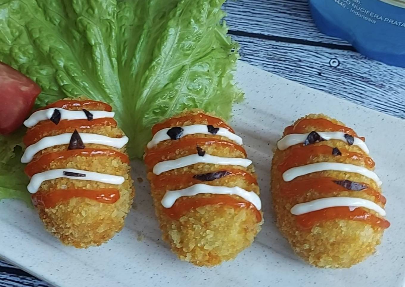 Kroket ayam udang sayur