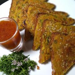 Moong dal toast A picture of Moong dal toast.