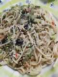 One-pot-pasta vegetariano 🍆🥒
