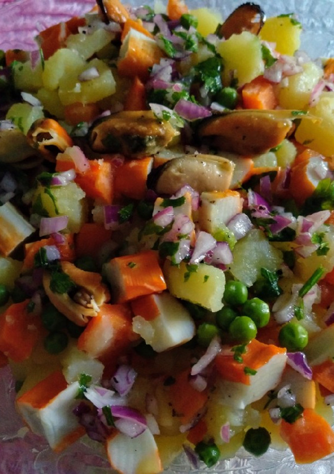 Una foto de Ensalada marinera