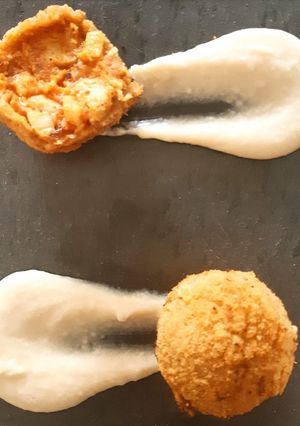 Foto di Crocchette di trippa su crema di cannellini