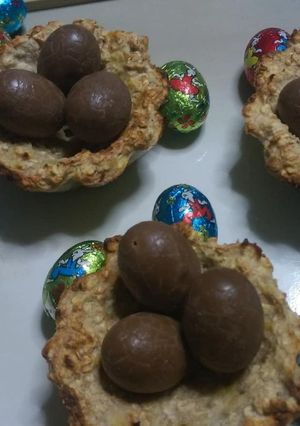 Φωτογραφία της συνταγής Πασχαλινές γλυκές φωλιές μπανάνας