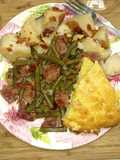 Ham and Beans with Potatoes and Cornbread