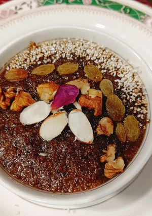 A picture of Roasted Rajgira Halwa.