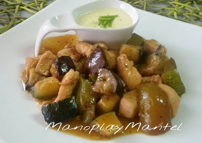 Pollo souvlaki en gme, gmf y tradicional: Receta de Guadalupe Gutiérrez  Parejo- Cookpad