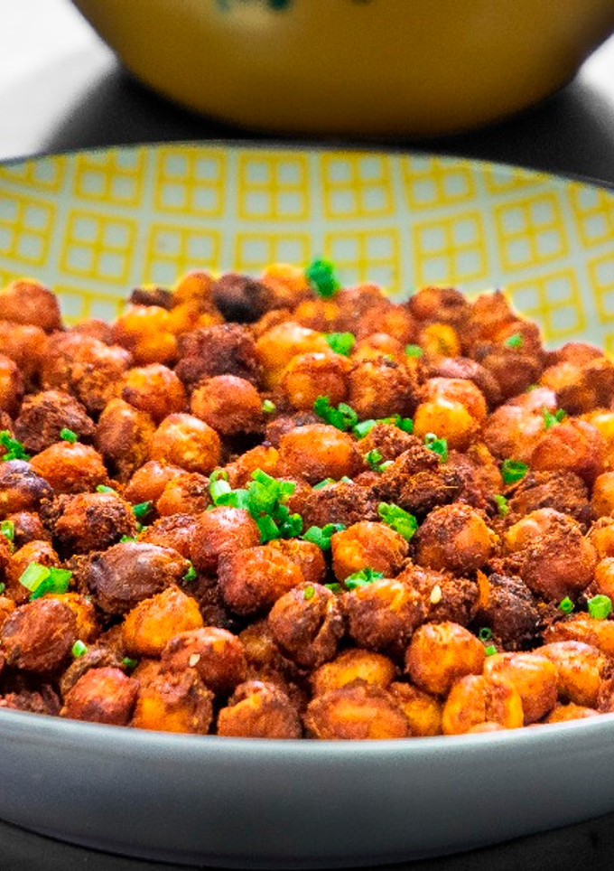 Una foto de Garbanzos crujientes con sésamo o con curry