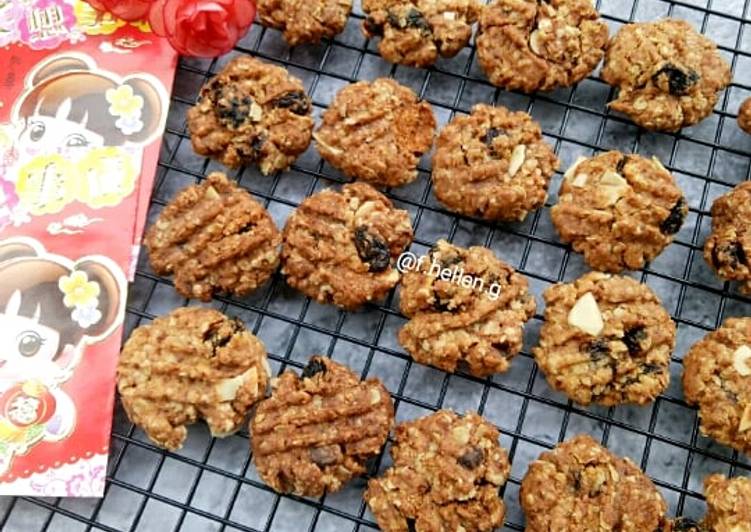 Resep Crunchy Oatmeal Cookies Anti Gagal