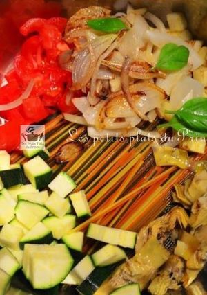 Une photo de One Pot Pasta végétarien