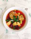 Giò Heo Hầm Củ Dền Cà Rốt Khoai Tây