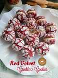 Red Velvet Crinkle Cookies
