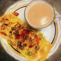 Protien rich Eggy Omelette sandwich A picture of Protien rich Eggy Omelette sandwich.