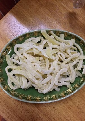 Hình của món Mứt đu đủ xanh.