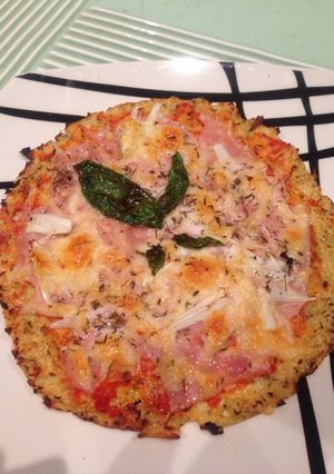Una foto de Pizza masa coliflor