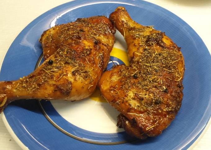 Cara membuat Paha ayam bakar basil