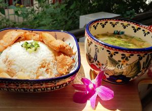 Hình của món Cơm thịt nướng đơn giản cho bữa sáng.