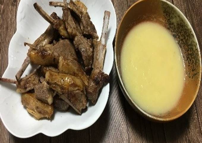 Simple Way to Prepare Super Quick Homemade Toyohira Lamb-Chop with Toyohira Apple Sauce