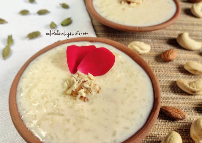 Recipe of Homemade Kheer (Rice Pudding)