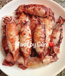 mực trứng nướng