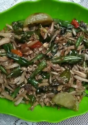 Foto resep Tumis teri buncis pedas manis