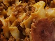 A picture of lasagna pepperoni
