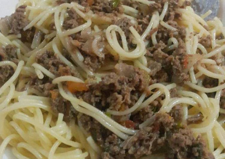 Easiest Way to Prepare Ultimate Spaghetti and minced meat