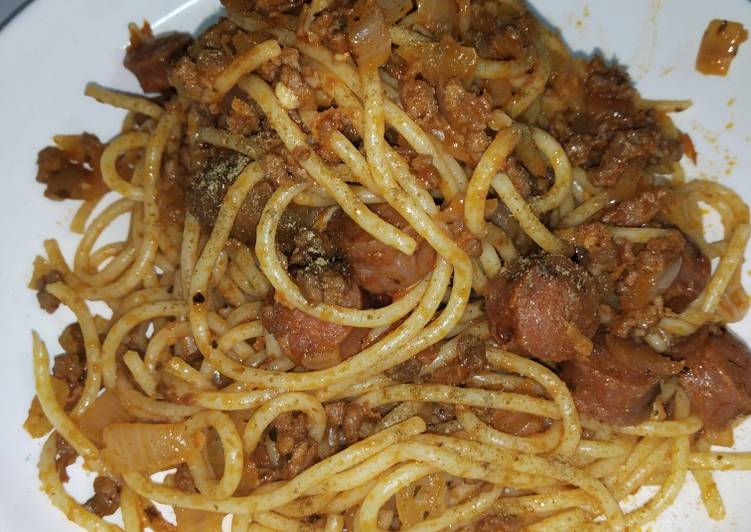 Spaghetti Meatballs and Sosej