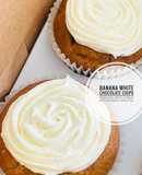 Banana White Chocolate chips Cupcake with Citrus Buttermilk Frosting