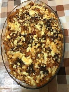 صورة لوصفة معكرونه اسباجيتي مع صوص البندوره والجبنه روووعه