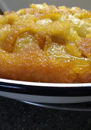 Una foto de Torta invertida de manzanas
