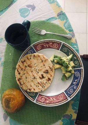 Una foto de Arepa de chicharrones