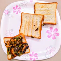 A picture of Matar Mushroom Chinese Grilled Toast.