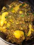 Alu palak Maithi Matar ki mix sabzi