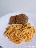 Spaghetti con salsa de morrón 🫑