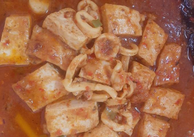 Tahu cumi bumbu kuning ala alena