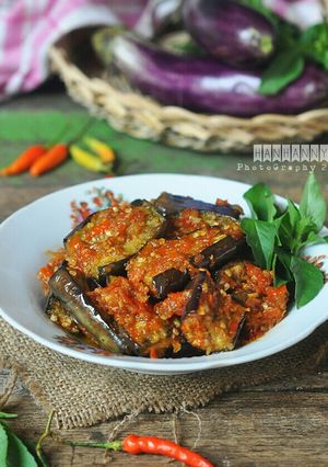 Foto resep Sambal terong pedas