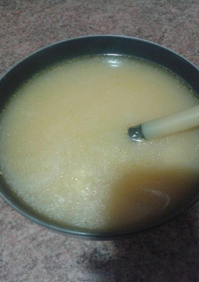 Una foto de Sopa de merluza patatas y arroz