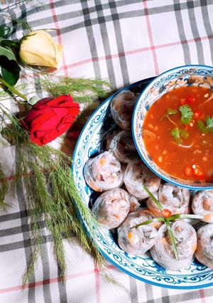 Hình của món Bánh tráng lụi.