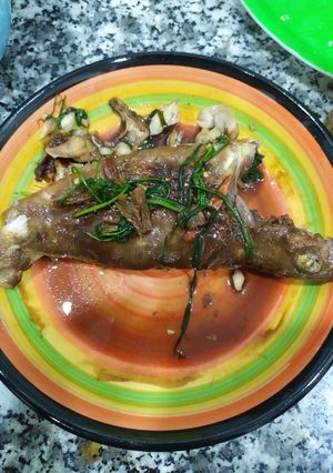 Hình của món Cá bống mú nấu xì dầu.