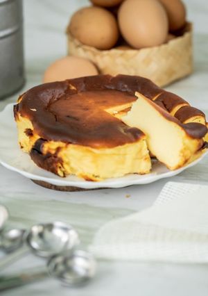 Foto resep Basque style Bake Cheesecake