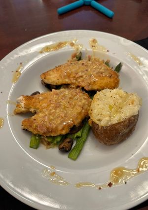 A picture of Romano Cheese Crusted Chicken.