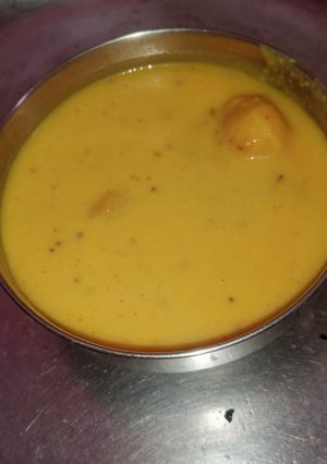 बेसन की पकौड़ी वाली कड़ी (besan ki pakodi wali kadhi recipe in Hindi) रेसिपी मुख्य फोटो