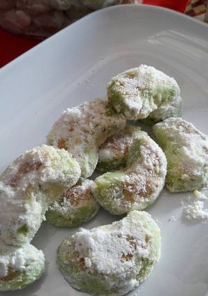 Foto resep Cookies Putri salju pandan
